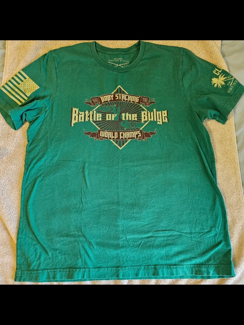 Grunt Style Battle of the Bulge Graphic Tee - Green Size Men's XL